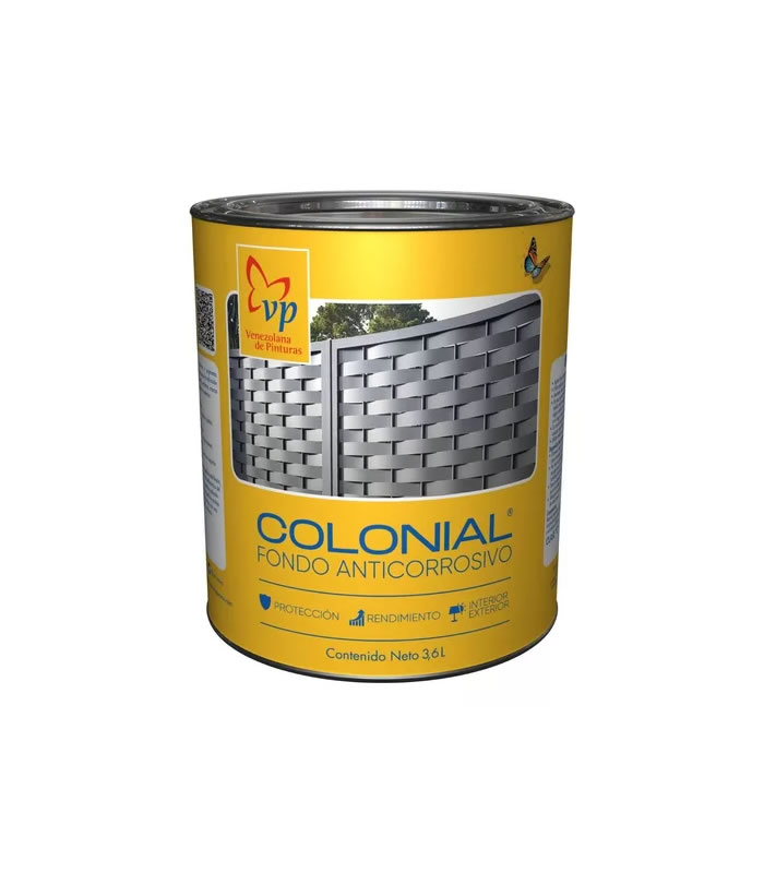 PINT. COLONIAL FONDO ANTICORROSIVO GRIS 1/4