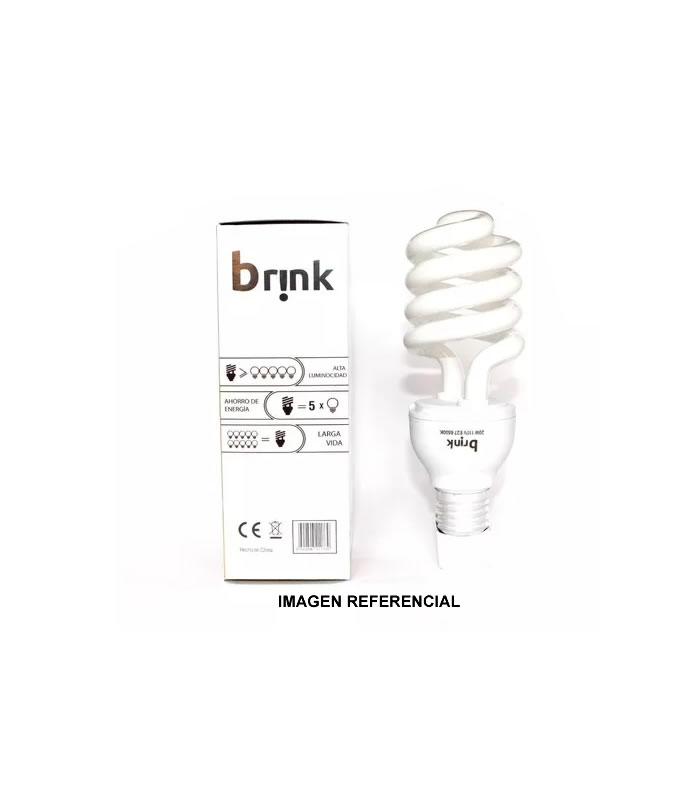 BOMB. AHORRADOR T/FLOR CORRUG. 65W E-27 (E535-001)BRINK