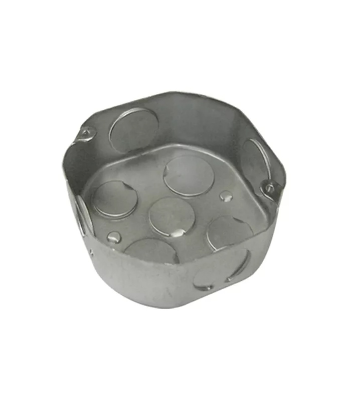 CAJETIN METALICO OCTAGONAL 1"
