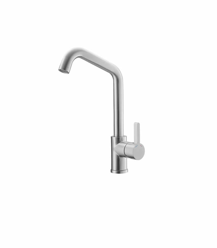 GRIFERIA REDONDA DE LUJO A/F Y A/C 100% ACERO INOX P/LAVAPLATOS SALUD-VEN