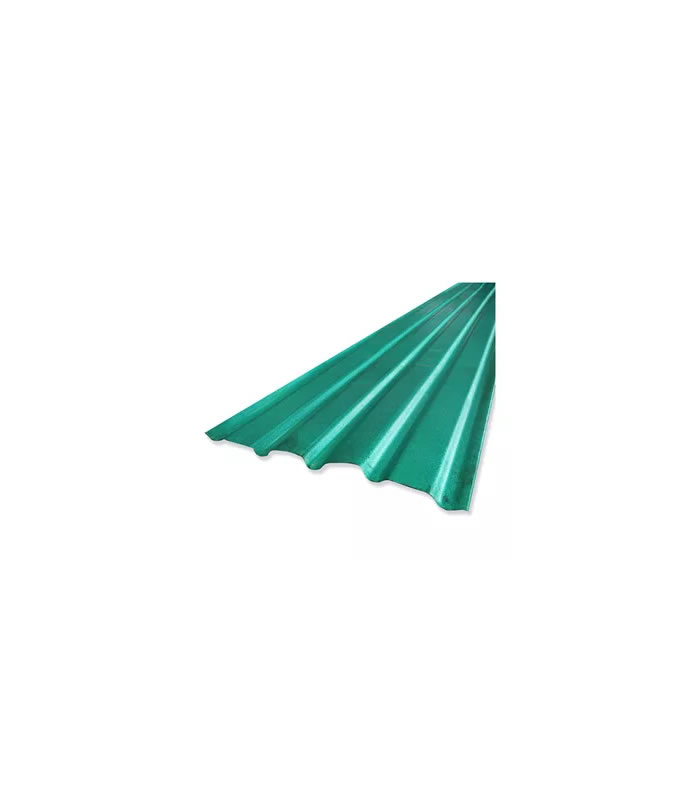 LAMINA PVC FIBRA VERDE ACANALADA DE MTS