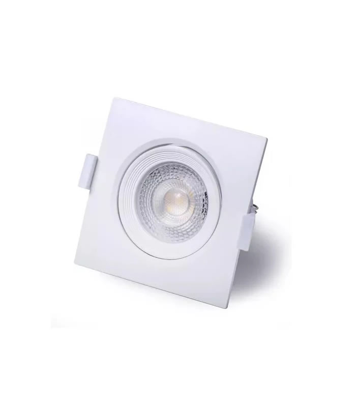 LAMPARA LED OJO DE BUEY CUADRADO BLANCO P/ EMP 9W VERT (SSC-96)
